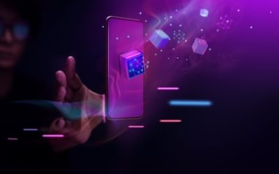 Metaverse,And,Blockchain,Technology,Concepts.,Person,With,An,Experiences,Of